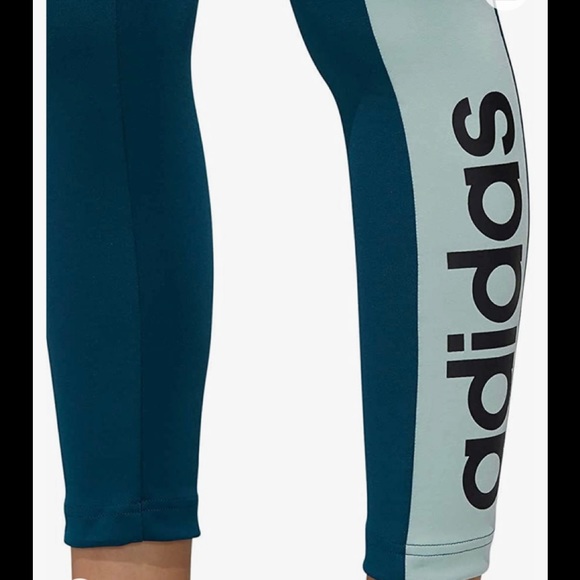 adidas Women's Designed 2 Move 7/8 Tights~ Color Tech Mineral/Black~ size XS. - Picture 3 of 7